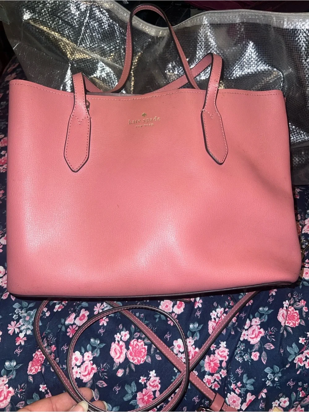 Kate Spade Pink Leather Tote Bag